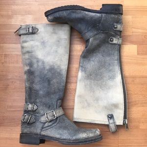 Frye Veronica Back Zip Stone Size 10